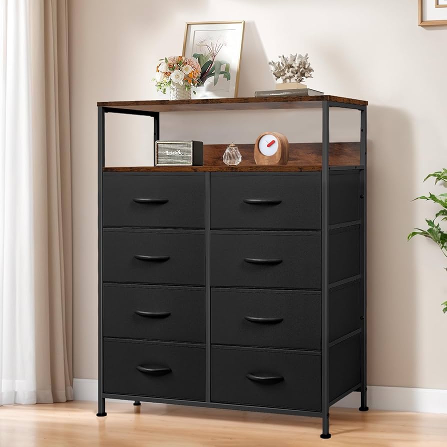 Amazon｜[ClutterFree] チェスト タンス 2段棚 布製チェスト